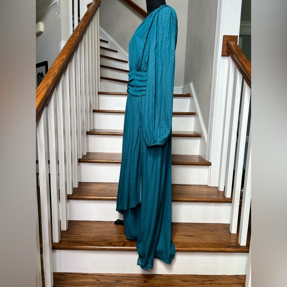 Anthropologie Gwendolyn Teal Maxi Dress NWT Size 14 - Picture 10 of 15
